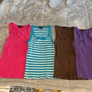 Ralph Lauren Women's Tank Tops - Pink, Teal, Brown, Purple
